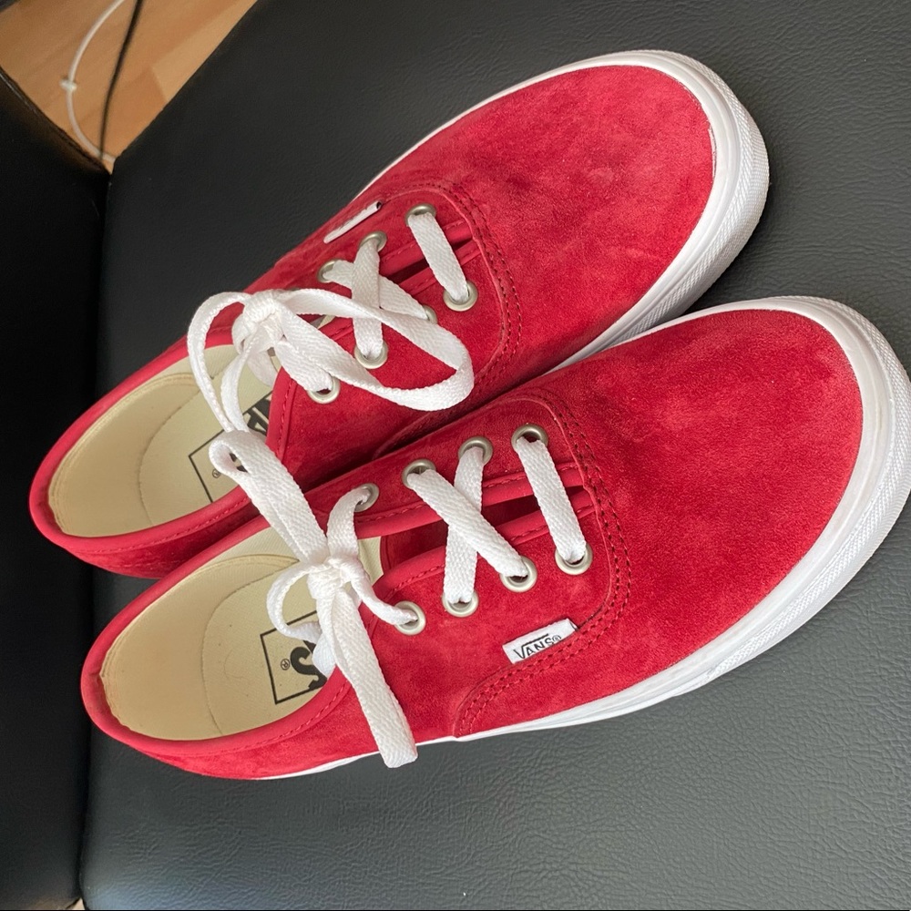 Red Suede Vans